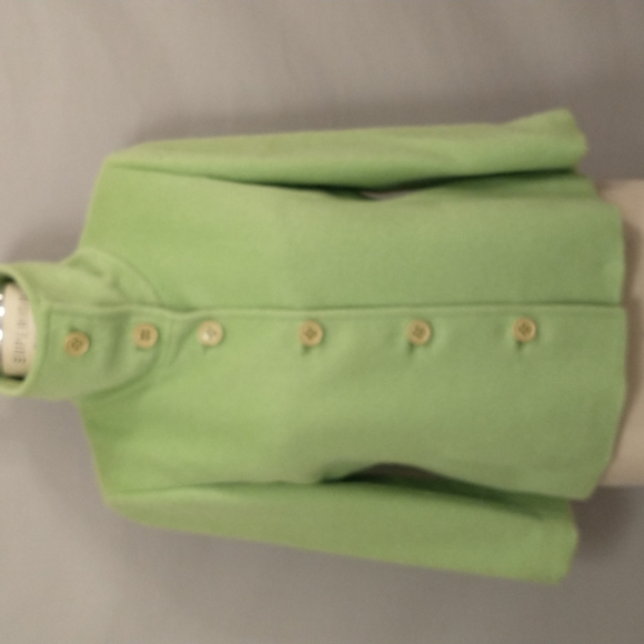 Alpaca Blend Jacket Soft Wool Light Lime Green by Eccoci Quality Classic size 16 - Picture 5 of 10